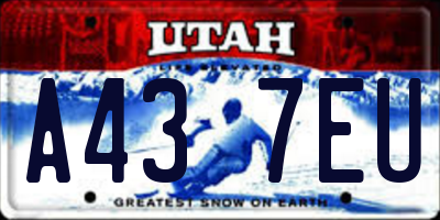 UT license plate A437EU