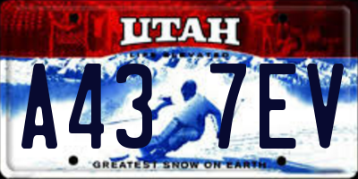 UT license plate A437EV