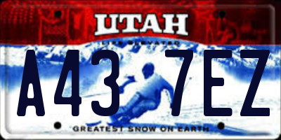 UT license plate A437EZ