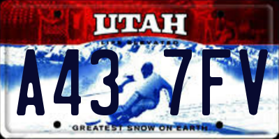 UT license plate A437FV