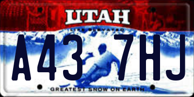 UT license plate A437HJ