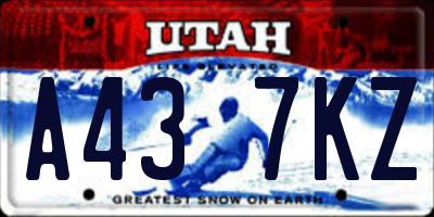 UT license plate A437KZ