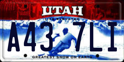 UT license plate A437LI