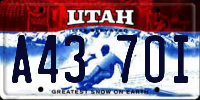 UT license plate A437OI