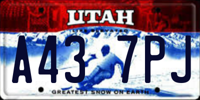 UT license plate A437PJ
