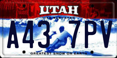 UT license plate A437PV