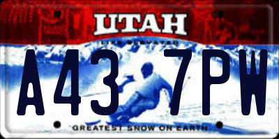 UT license plate A437PW