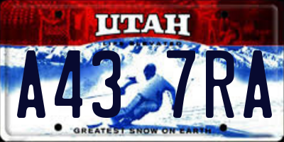 UT license plate A437RA