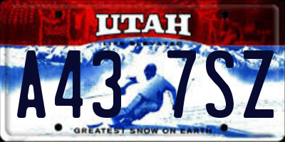 UT license plate A437SZ