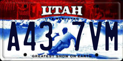 UT license plate A437VM
