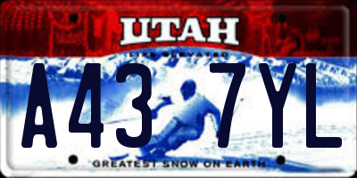 UT license plate A437YL