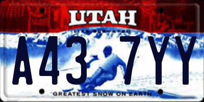 UT license plate A437YY