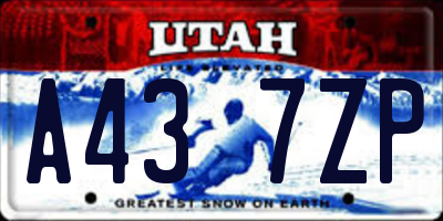 UT license plate A437ZP