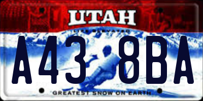 UT license plate A438BA