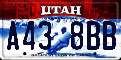 UT license plate A438BB