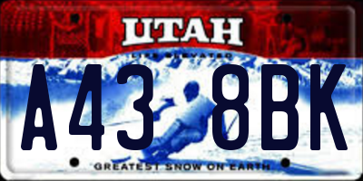 UT license plate A438BK
