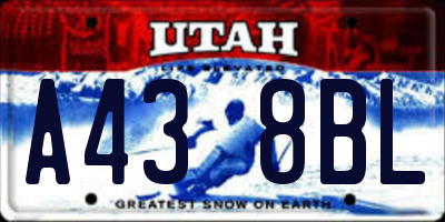 UT license plate A438BL