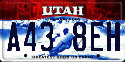 UT license plate A438EH
