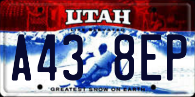 UT license plate A438EP