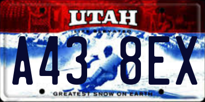 UT license plate A438EX