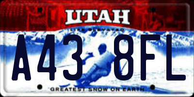 UT license plate A438FL