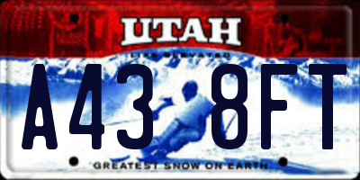 UT license plate A438FT