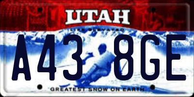UT license plate A438GE