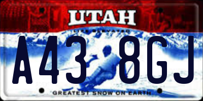 UT license plate A438GJ