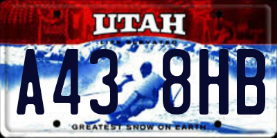 UT license plate A438HB