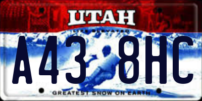 UT license plate A438HC