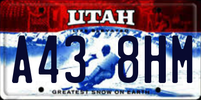 UT license plate A438HM