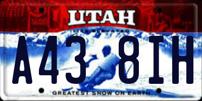 UT license plate A438IH