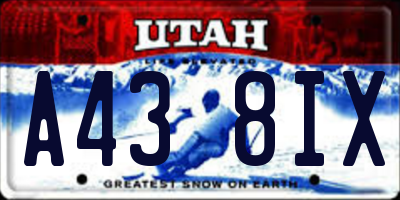 UT license plate A438IX