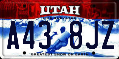 UT license plate A438JZ
