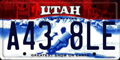 UT license plate A438LE