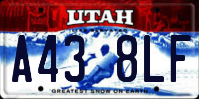 UT license plate A438LF