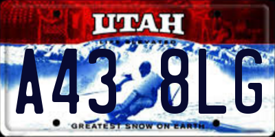 UT license plate A438LG