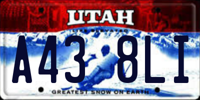 UT license plate A438LI