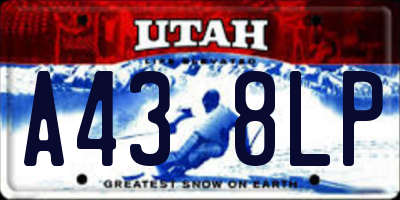 UT license plate A438LP