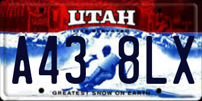 UT license plate A438LX