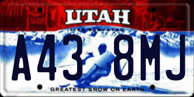 UT license plate A438MJ