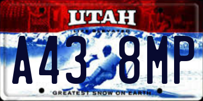 UT license plate A438MP