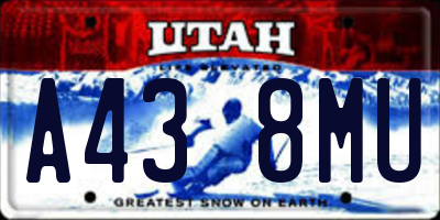 UT license plate A438MU
