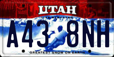 UT license plate A438NH