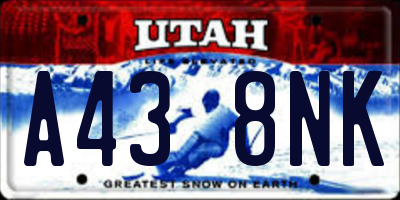 UT license plate A438NK