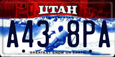 UT license plate A438PA