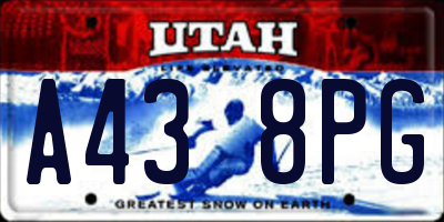 UT license plate A438PG