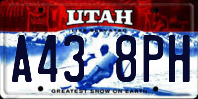 UT license plate A438PH