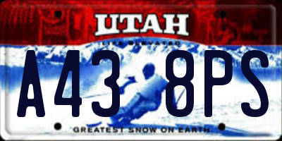 UT license plate A438PS