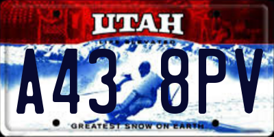 UT license plate A438PV